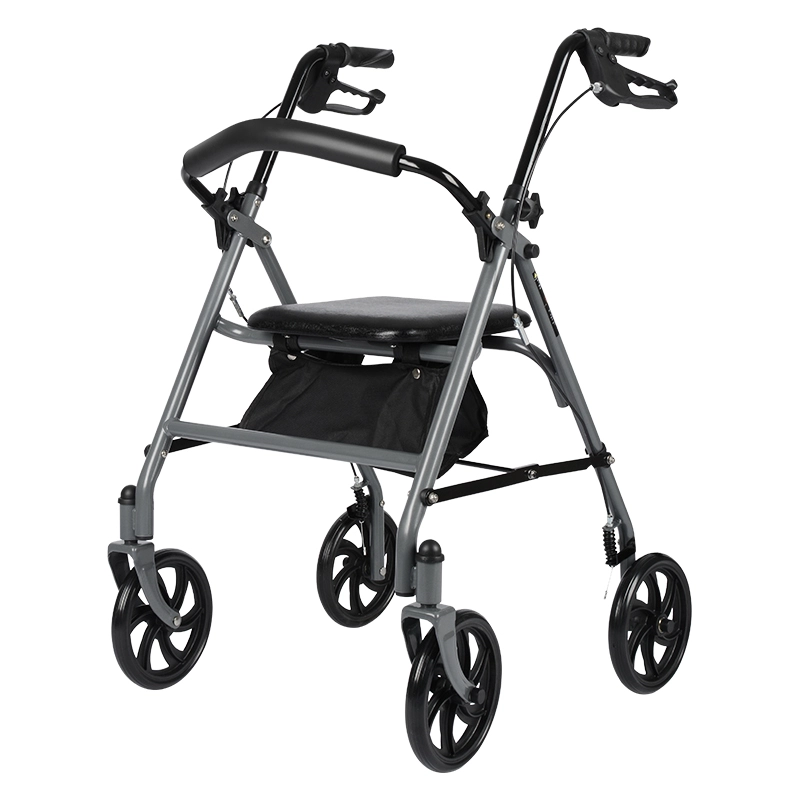 Outdoor Rollator Walker na may upuan